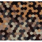 Brown Geometric Hand Tufted Wool