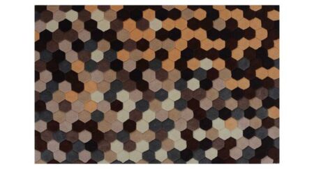 Brown Geometric Hand Tufted Wool
