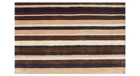 Beige Stripes Hand Tufted Wool